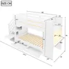 Merax Etagenbett 90x200cm mit Schreibtisch, Kinderbett mit Produktbild-Vorschau 7