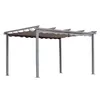 Angel Living Pergola aus Aluminium in anthrazit, Dachrohre Produktbild-Vorschau 1