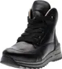 A black leather boot with laces and a gray sole is shown against a white background. Anteprima dell’immagine prodotto