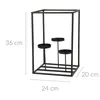 Eleganter Kerzenständer für 3 Kerzen, schwarzes Metall Produktbild-Vorschau 12