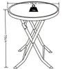 VCM Gartentisch rund Ø 70 cm, Metall Tisch mit Glasplatte, Produktbild-Vorschau 5