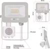 LED reflektor GLARO mit Bewegungssensor, 20 W,weiß, IP54, 2000 lm, neutralweiß Produktbild-Vorschau
