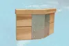 Massivholzpool 593, inkl. Leiter B x T x H 310 x 310 x 116 Produktbild-Vorschau 3