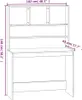 vidaXL Schreibtisch mit Regal Weiß 102x45x148 cm Produktbild-Vorschau 8