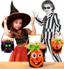 Halloween Korb Betteltasche "Verrückter Kürbis" | Schwarz Produktbild-Vorschau 2