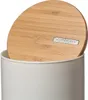 Vorratsdose S - Vorratsglas mit Bambusdeckel - 0,7 Liter - D: 11cm - H: 10cm - weiß Produktbild-Vorschau