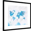 MuchoWow® MuchoWow® Gerahmtes Poster Aquarell - Weltkarte - Produktbild-Vorschau 1