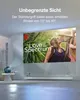 A projector displaying a movie on a screen in a modern living room setting. Produktbild-Vorschau