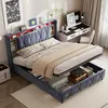 CDGlobal Polsterbett 160x200 cm, Doppelbett mit Stauraum Produktbild-Vorschau 4