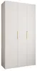 Kleiderschrank mit Regalböden 130/50 LORENA 4 - weiß/gold Produktbild-Vorschau 2
