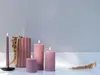 UYUNI LIGHTING Pillar LED-Kerze Rustic light lavender Produktbild-Vorschau 2