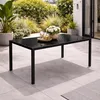 Gartentisch Esstisch Outdoor Tisch Glastisch Gartenmöbel 150x80 cm Produktbild-Vorschau