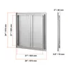 VEVOR porta di accesso al barbecue, 610 x 610 mm, doppia Anteprima dell’immagine prodotto 8