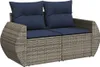 vidaXL 5-teiliges Gartensofa-Set mit Kissen, grau, Produktbild-Vorschau 5
