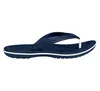 A single navy blue Crocs Crocband Flip sandal is shown from the side against a white background. Produktbild-Vorschau