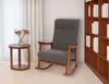 Fotel bujany HWC-K10, leżanka, drewno   tkanina/tkanina Podgląd zdjęcia produktu 10