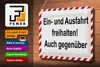 Blechschild Hinweis Ein- Ausfahrt freihalten, 30x20 cm, Produktbild-Vorschau 3