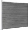 vidaXL Zaunelement Set WPC 872x146 cm Grau Produktbild-Vorschau 2