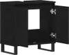 vidaXL Waschbeckenschrank mit Tür Schwarz Eichen-Optik 58 x Produktbild-Vorschau 5