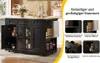 Sweiko Ilot de cuisine, cloisons amovibles, armoire de Voir les images du produit 18