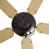 DeckenventilaTor Schwarz mit Beige 130cm mit Zugkordel Produktbild-Vorschau 8