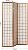Paravent Raumteiler 3 teilig Holz Braun Tabak Reispapier Produktbild-Vorschau 3