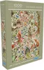 The image shows the packaging of a 1000-piece jigsaw puzzle featuring woodland wildlife. Podgląd zdjęcia produktu