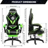 Gaming-Stuhl Bürostuhl mit Fußstütze, Massage Stuhl Produktbild-Vorschau 7