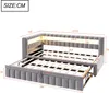 Merax Polsterbett 90×201cm mit Ausziehbett, Tagesbett mit Produktbild-Vorschau 7