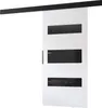 Posuvné interiérové dveře BARRET 14 - 106 cm, bílé / černé Náhled obrázku produktu 2
