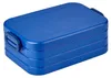 Obedový box Midi bento - tmavomodrý - plastový - 900 ml - s Náhľad obrázku produktu 2