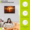 ARTland Leinwandbild Fensterblick Sonnenuntergang am Strand Produktbild-Vorschau 3