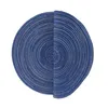 OKWISH 6er Set Tischsets Abwaschbar Rund, Platzsets Blau Produktbild-Vorschau 6