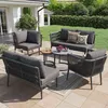 Modulares Gartensofa-Set aus PE-Rattan, wetterfest mit Produktbild-Vorschau 7