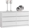 Kommode mit 6 Schubladen 140x78 cm Kommode weiß Holz Produktbild-Vorschau 7