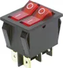 Wippenschalter McPower, 6-polig, rote Wippe, 250V/15A, Produktbild-Vorschau 1
