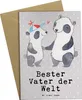 Mr. & Mrs. Panda Grußkarte Panda Bester Vater der Welt - Produktbild-Vorschau 1