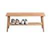 Bank Garderobenbank Sitzbank RUDI 90x30 cm Wildeiche Massiv Produktbild-Vorschau 2