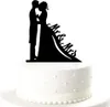 Oblique Unique Hochzeitstorten Topper Brautpaar Mr & Mrs Produktbild-Vorschau 1