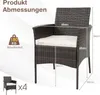 4 Gartenstühlen aus Rattan, Sessel für den Außenbereich mit Produktbild-Vorschau 7