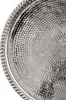 Orientalisches rundes Messing Tablett versilbert Mahra | Produktbild-Vorschau 3