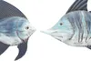 2x Wanddeko "Fische" aus Metall, 28 + 36 cm, Deko maritim, Produktbild-Vorschau 3