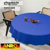 Tischdecke Textil-Optik UNI Blau Rund 120cm Schnittkante Produktbild-Vorschau 4
