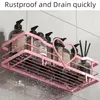 Juego de 2 estantes para ducha en color rosa, sin necesidad Vista previa de la imagen del producto 4