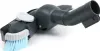 A vacuum cleaner floor nozzle with blue bristles is shown against a white background. Produktbild-Vorschau