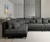 DELIFE Wohnlandschaft Clovis XXL Schwarz Modular Hocker Produktbild-Vorschau 5