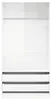 vidaXL Kleiderschrank Hochglanz-Weiß 100x50x200 cm Produktbild-Vorschau 4