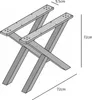 Piedi, Gambe, Supporto forma a X, Gambe del tavolo in legno Anteprima dell’immagine prodotto 4