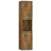 vidaXL Mobile da bagno in rovere fumé 30x30x130 cm Anteprima dell’immagine prodotto 1