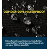 Close-up of water droplets on a black textured surface, with overlay text. Produktbild-Vorschau